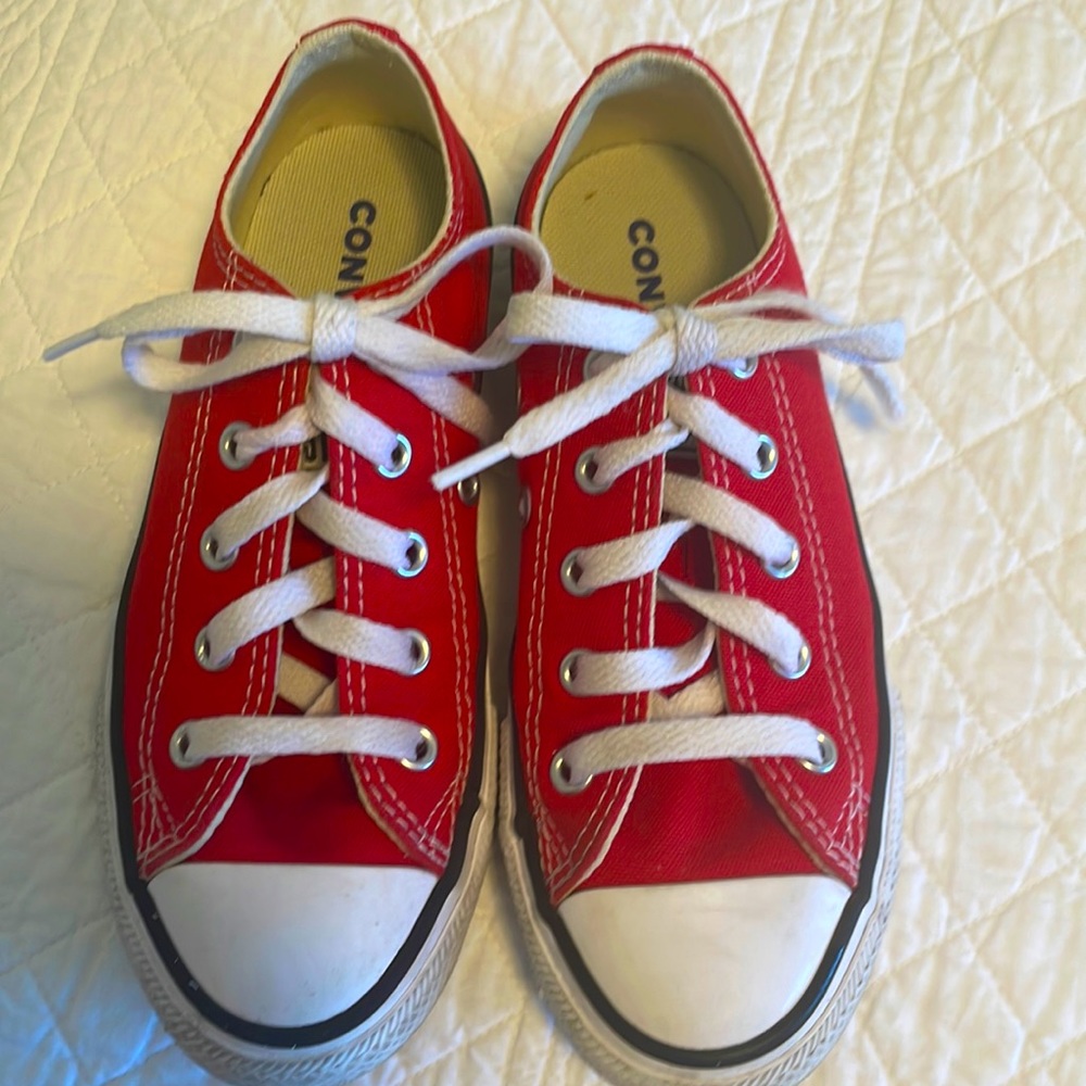 Kids red converse sneakers